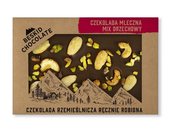 Czekolada Mleczna Z Miksem Orzechów Beskid Chocolate
