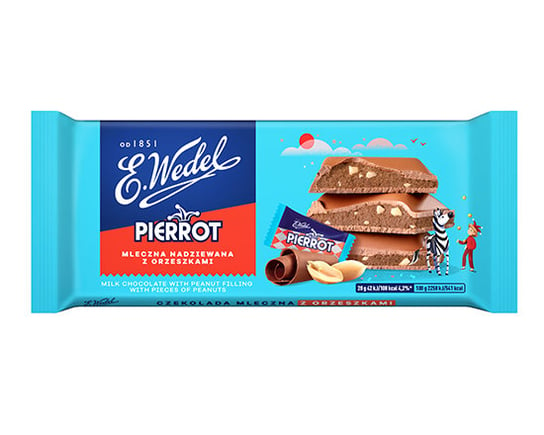 Czekolada Mleczna z nadzieniem “Pierrot” 100 g E.Wedel E. Wedel