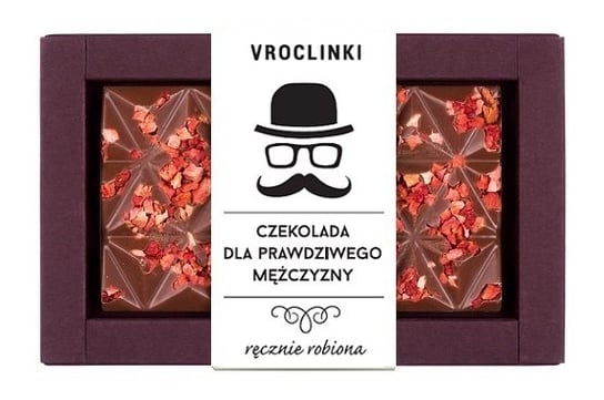 Czekolada mleczna z truskawkami - Dzień Mężczyzn Vroclinki Vroclinki - Wrocławskie Praliny