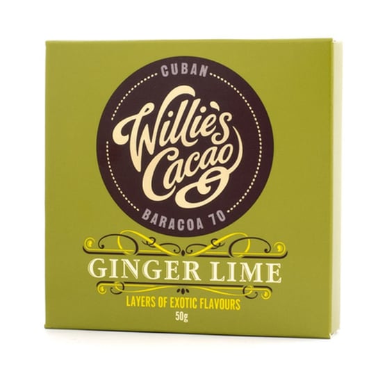 Czekolada z imbirem i limonką WILLIE'S CACAO Ginger Lime Kuba, 50 g Willie's Cacao