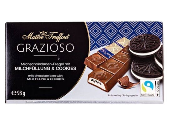 CZEKOLADKI Z NADZIENIEM OREO NA PREZENT MAITRE TRUFFOUT GRAZIOSO PASKI 98G Inna marka