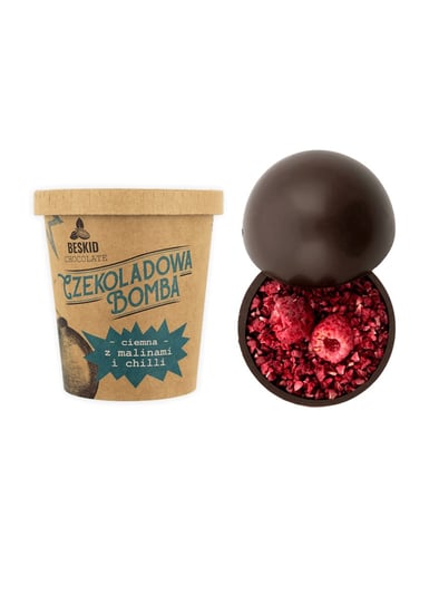 Czekoladowa bomba ciemna z malinami i chili - gorąca czekolada z kubkiem prezent na wielkanoc Cup&You