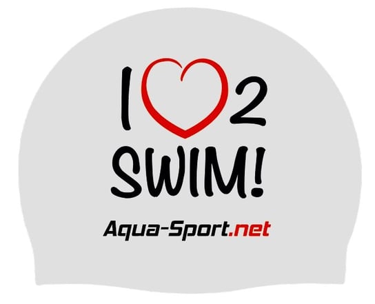 Czepek pływacki kąpielowy na basen unisex Aqua-Sport I Love 2 Swim AQUA SPORT