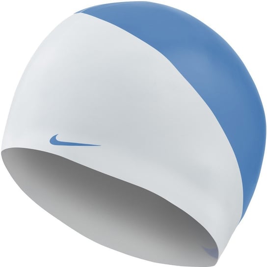 Czepek pływacki Nike Os Slogan biało-niebieski NESS9164-458 Nike