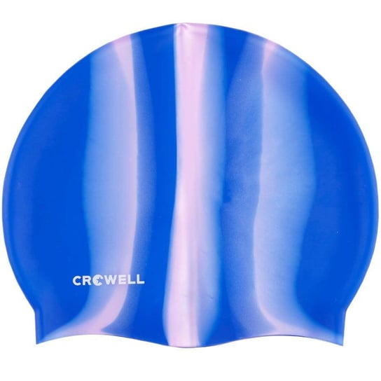 Czepek Pływacki Silikonowy Crowell Multi Flame Niebiesko-Różowy Kol.06 Crowell