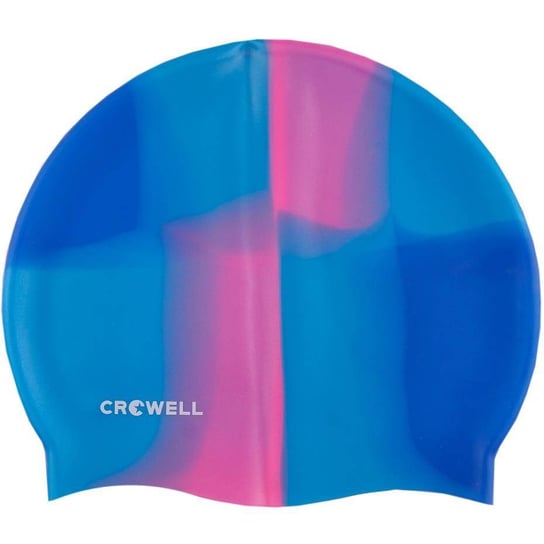 Czepek Pływacki Silikonowy Crowell Multi Flame Niebiesko-Różowy Kol.09 Crowell
