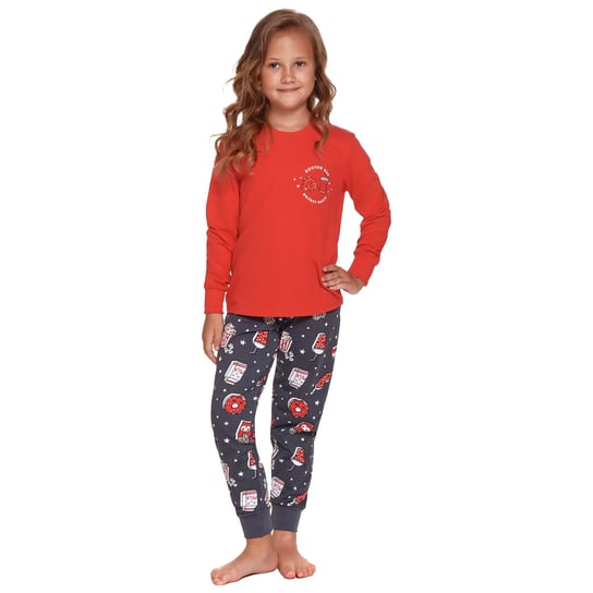 Czerwona dziecięca piżama z nadrukiem - unisex doctor nap -134-140 Inna marka