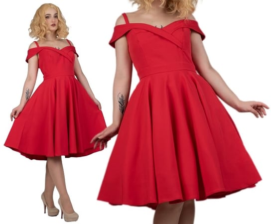 Czerwona sukienka hiszpanka PRODUKT POLSKI pin up Wonderlandia