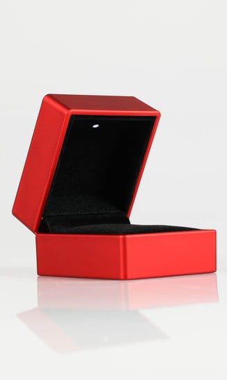 Czerwone Kwadratowe Pudełko Na Pierścionek Zaręczynowy Wedding Dream