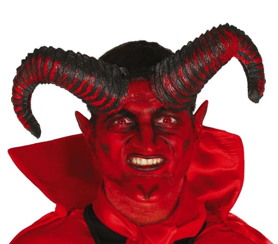 Czerwone Rogi Diabła czarne Halloween diabeł ABC
