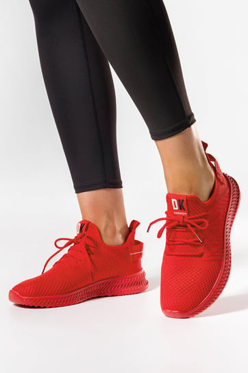 Czerwone sneakersy damskie buty sportowe sznurowane Casu SJ2300-7-37 Casu