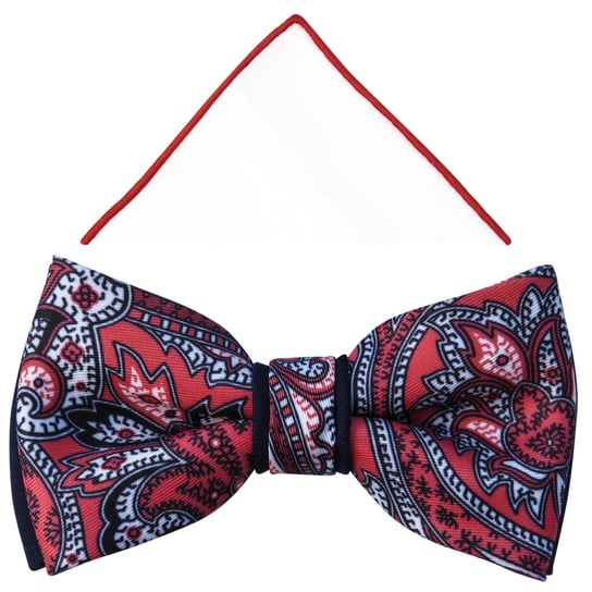 Czerwono-biała mucha w paisley A351 Modini