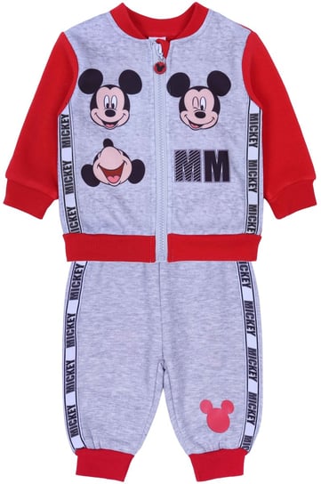 Czerwono-szary, niemowlęcy dres MICKEY Disney 12 m 80 cm Disney