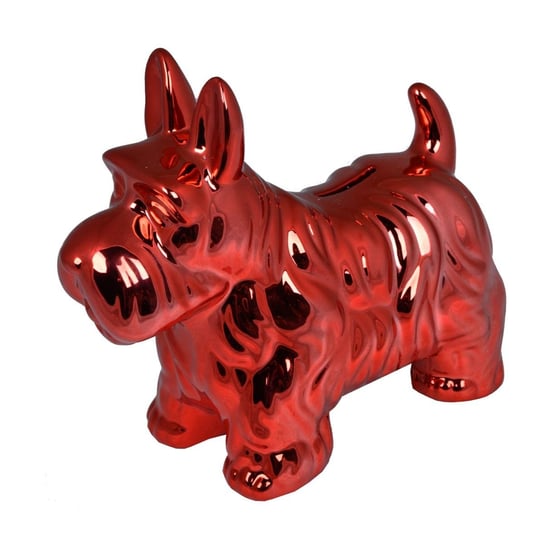 Czerwony pies skarbonka Terrie 17 cm Duwen
