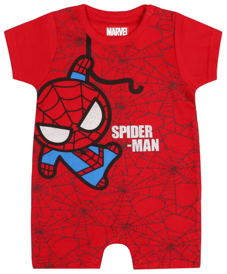 Czerwony rampers z nadrukiem Spider-mana MARVEL 12 m 80 cm Marvel