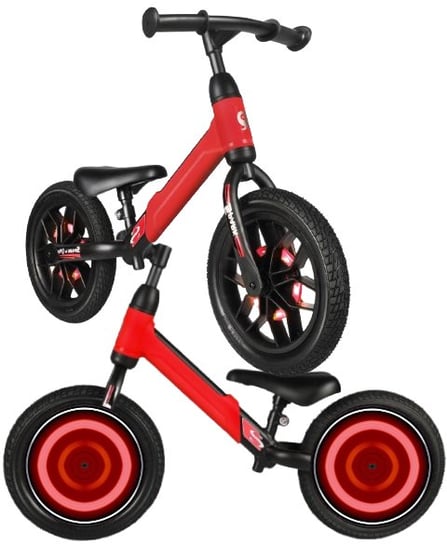 Czerwony Rowerek Biegowy KOŁA LED rower dziecięcy Biegowy Spark PakaNiemowlaka