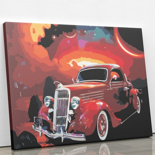 Czerwony samochód - Malowanie po numerach 30x40 cm ArtOnly