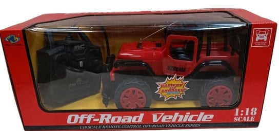 Czerwony Samochód Terenowy Jeep Na Radio Rc Z Ładowarką 8718 Pegaz Toys