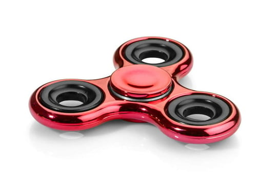 Czerwony spinner metalic fidget spinner. Zabawki Sensoryczne