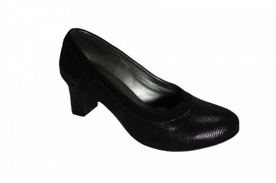 Czółenko czarne na szerszą stopę obcas 6,5cm nr.37 Polskie buty