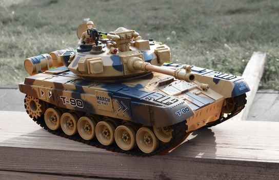 Czołg T-90 Zdalnie Sterowany Strzela Dymi + Tarcza (789-2) Handloteka