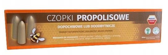 Czopki Propolisowe na hemoroidy doodbytnicze i dopochwowe 12sztuk APICULTURA