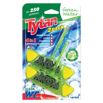 Czterofunkcyjna Zawieszka Barwiąca Wodę Tytan Green Water 2X40G TYTAN