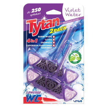 Czterofunkcyjna Zawieszka Barwiąca Wodę Tytan Violet Water 2X40G TYTAN