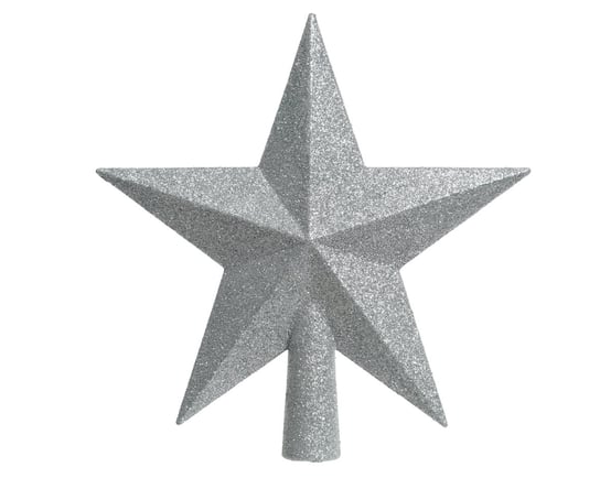 Czubek choinkowy KAEMINGK, gwiazda, srebrny, 4,2x19x19 cm Kaemingk