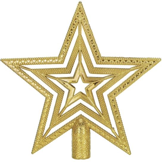 Czubek na choinkę 15cm gwiazda ażurowa złota Springos