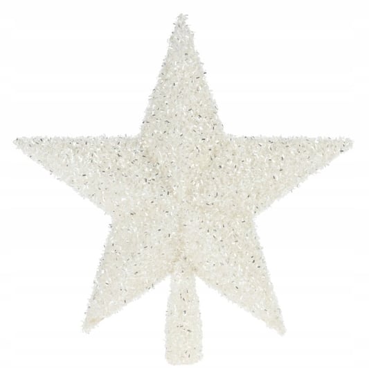 Czubek na choinkę gwiazda biała nietłukąca 28x27 cm Koopman
