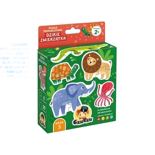 CzuCzu. Puzzle progresywne. Dzikie zwierzątka Opracowanie zbiorowe