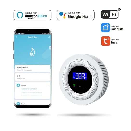 Czujnik Gazu WiFi Tuya własny produkt