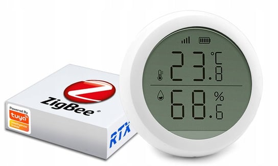Czujnik Temperatury Wilgotności Zigbee Tuya Lcd RTX