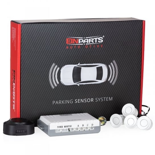 Czujniki parkowania EINPARTS z buzzerem, 4 sensory 22mm, białe EINPARTS AUTOMOTIVE