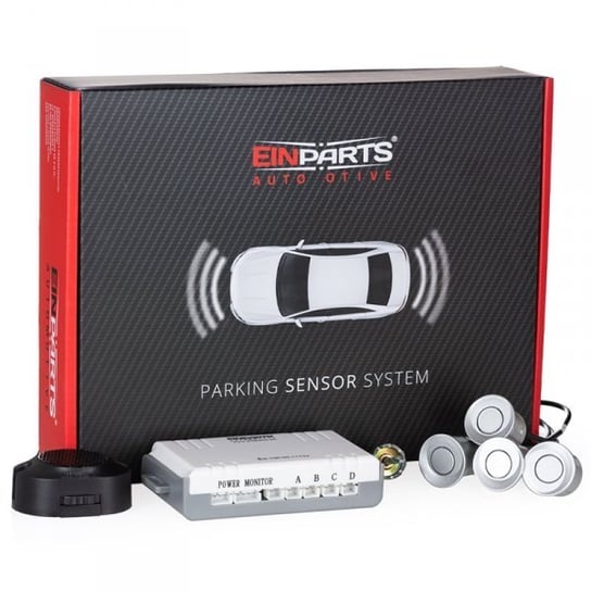 Czujniki parkowania EINPARTS z buzzerem, 4 sensory 22mm, srebrne EINPARTS AUTOMOTIVE