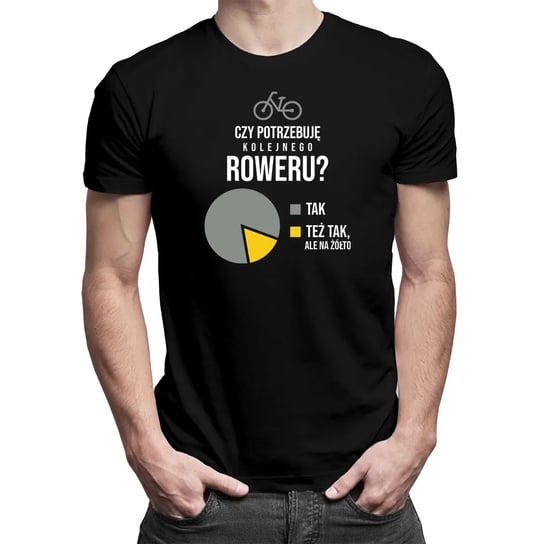 Czy potrzebuję kolejnego roweru? - męska koszulka z nadrukiem Koszulkowy