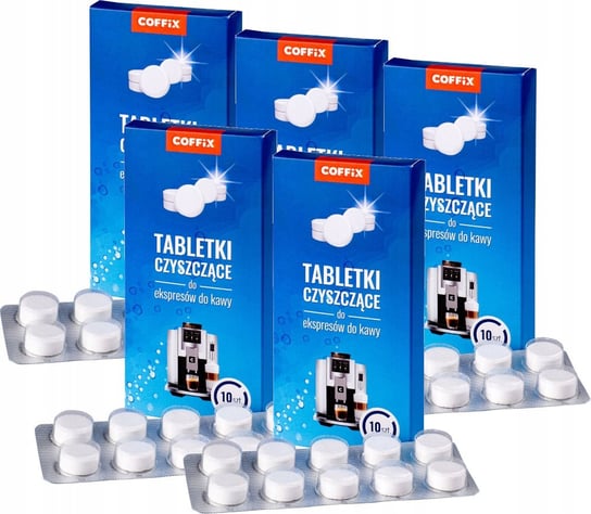 Czyścik Tabletki do Czyszczenia Ekspresu i Usuwania Osadów Oleistych z Kawy COFFIX 50 szt. Coffix