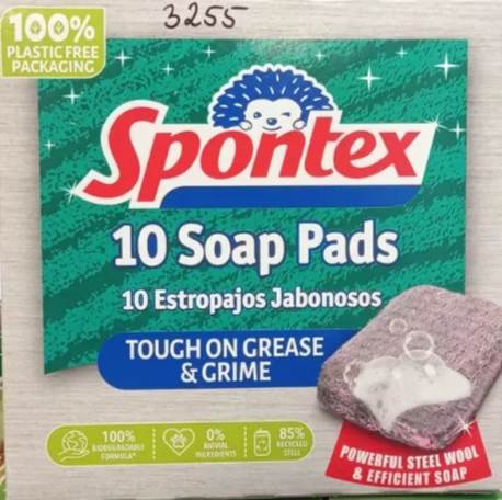 Czyściki nasączane SPONTEX Soap Pads, 6x6 cm, 10 szt. Spontex