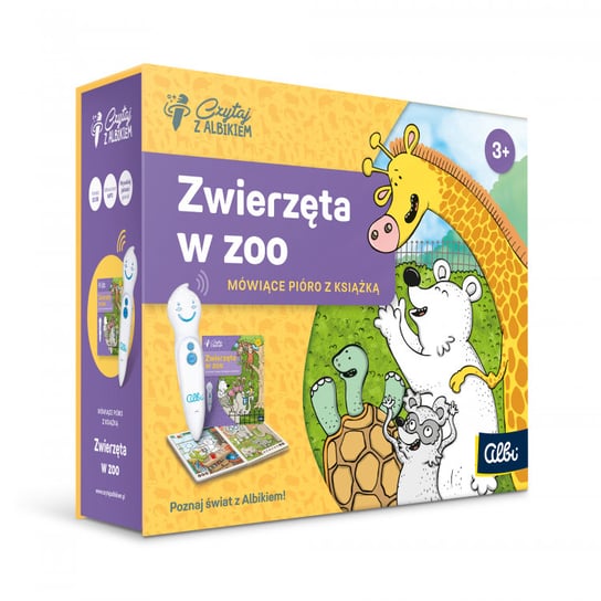 Czytaj z Albikiem, Zwierzęta w Zoo, mówiące pióro z książką Albi