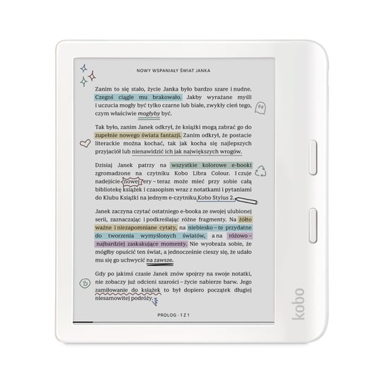 Czytnik ebooków KOBO Libra Colour, biały Kobo