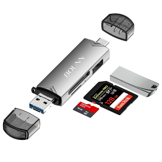 Czytnik kart Bounn SD micro SD USB2.0+Micro USB+USB C 3.0+USB 3.0 adapter Bounn