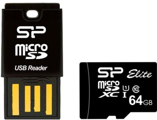 Czytnik kart pamięci SILICON POWER Key USB SPU2ATMREDEL106K + karta pamięci 64 GB Silicon Power