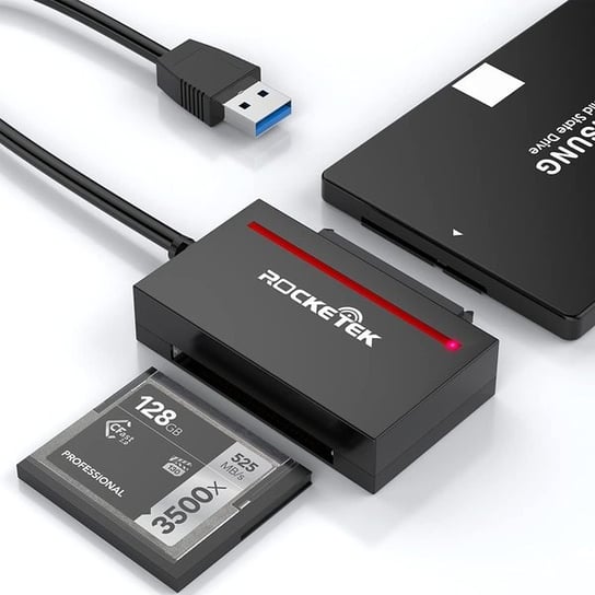 Czytnik kart Rocketek Cfast USB 3.0 adapter SSD, HDD 2,5 " Inna marka