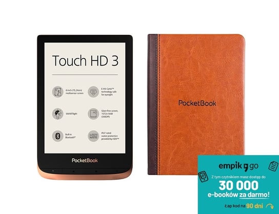 Czytnik Pocketbook Touch HD 3 (brązowy) + Etui Pocketbook
