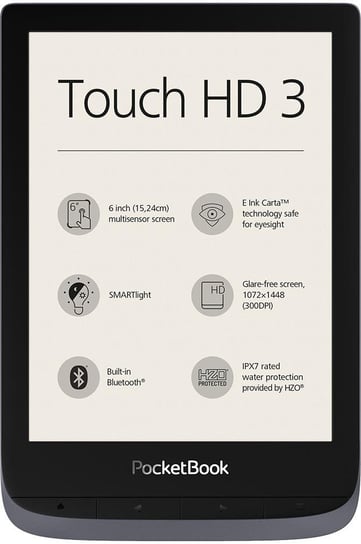 Czytnik, Pocketbook, Touch HD 3, szary Pocketbook