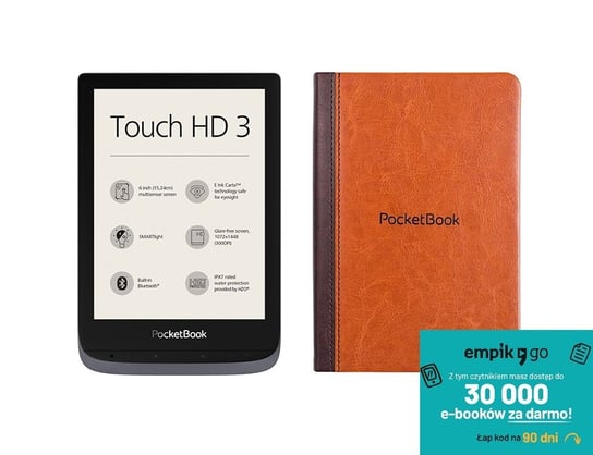 Czytnik Pocketbook Touch HD 3 (szary) + Etui Pocketbook