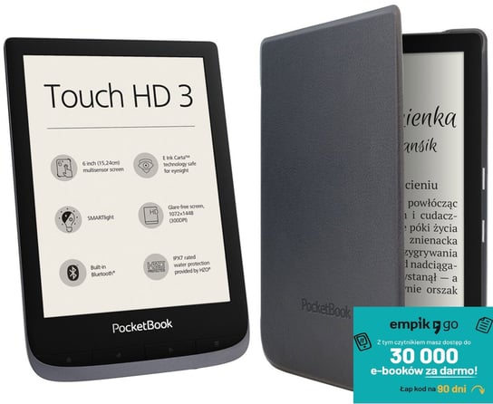 Czytnik Pocketbook Touch HD 3 (szary)+ etui Pocketbook