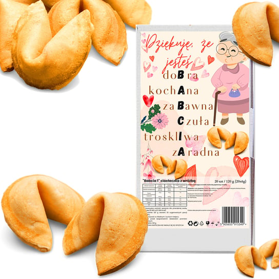 D&D Fun Cookies / Ciasteczko z wróżbą "Babcia 1" 20 szt 120g Dzień babci, dzień dziadka Inna marka