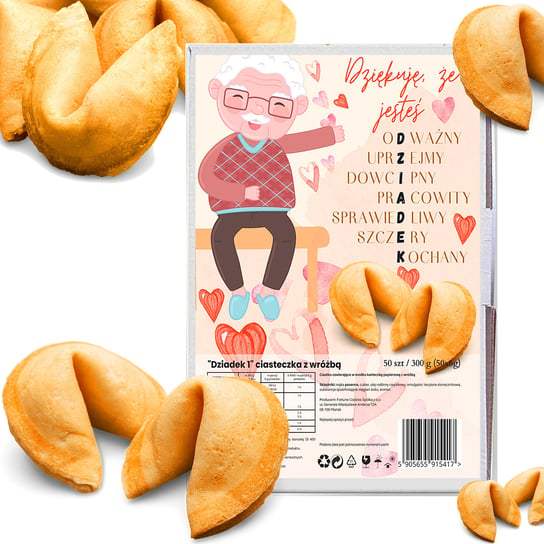 D&D Fun Cookies / Ciasteczko z wróżbą "Dziadek 1" 50 szt 300g Dzień babci, dzień dziadka Inna marka